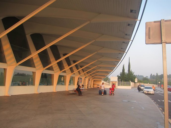 IMagen de Archivo. Viajeros en el aeropuerto de Loiu