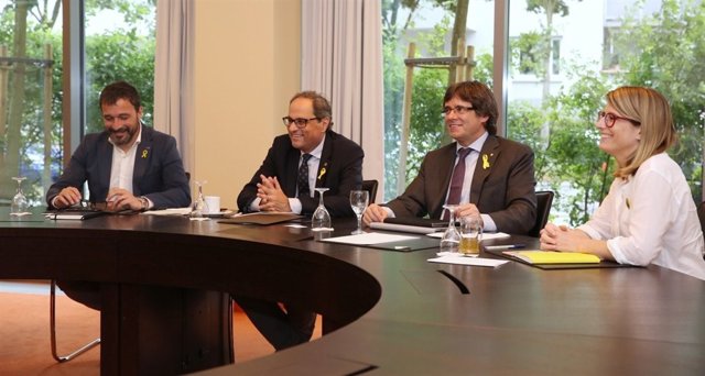 Josep Rius, jefe de gabinete de Quim Torra, Puigdemont, y Elsa Artadi