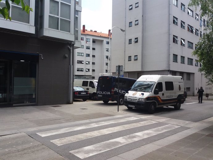 Despliegue policial por operativo antodroga en A Coruña.