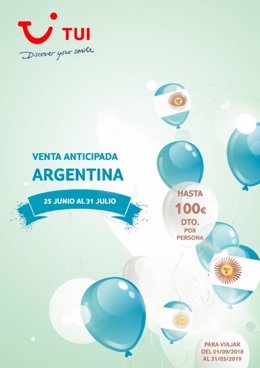 TUI premia con descuentos las reservas anticipadas a Argentina