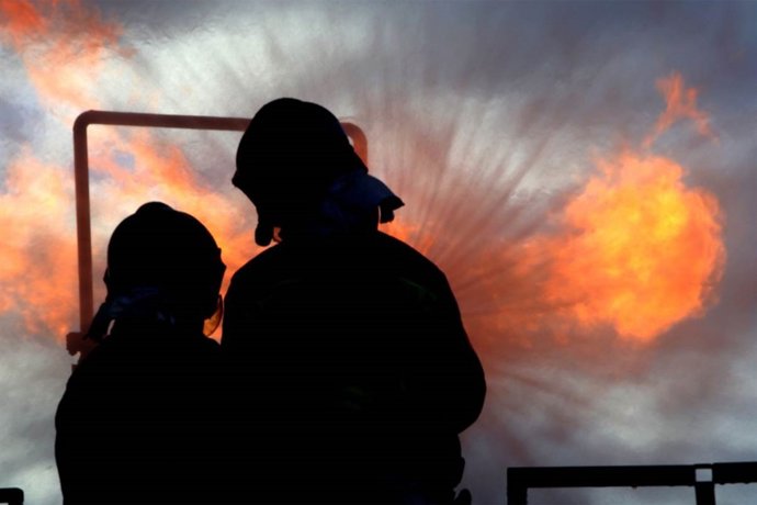 Actuación de los bomberos