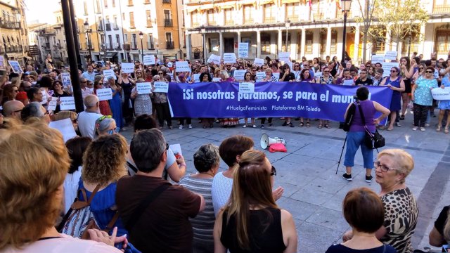 Concentración contra la libertad de 'La Manada' en Toledo