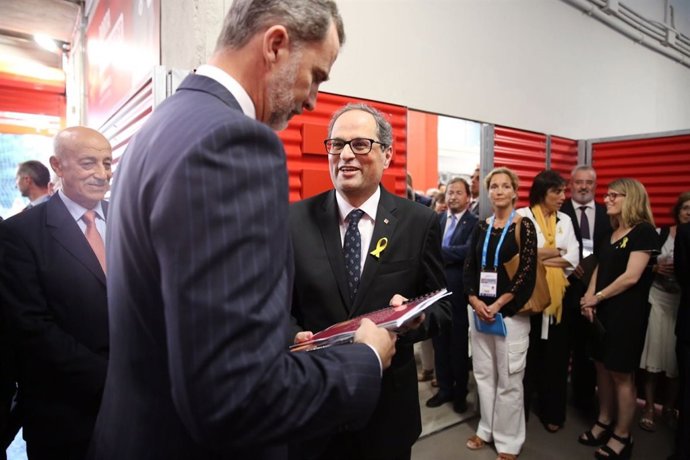 Rei Felipe VI, president Quim Torra