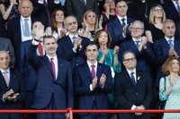 El Rey declara inaugurados los Juegos Mediterráneos en un ceremonia con Torra y Sánchez