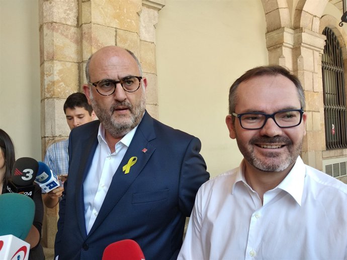 El portaveu adjunt de JxCat, I.Pujol, i el vicepres.Del Parlament, J.Costa