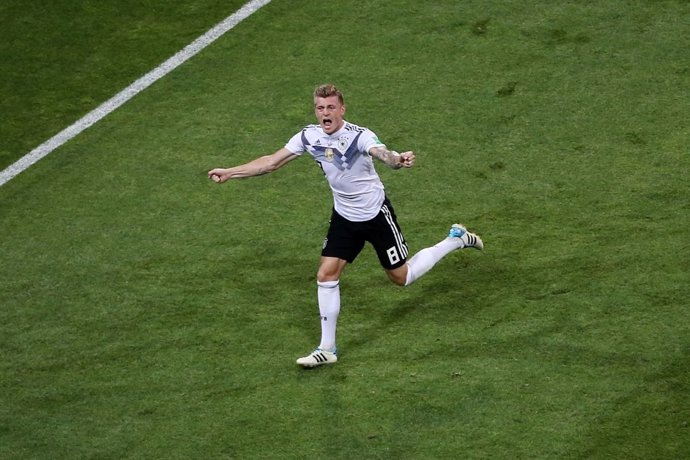 Kroos celebra su gol ante Suecia en la segunda jornada del Mundial