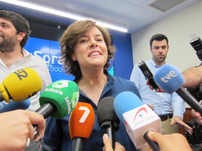La candidata a la presidencia del PP, Saenz de Santamaría                       