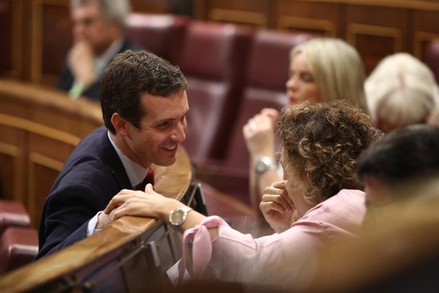 Pablo Casado en la sesión de control al Gobierno en el Congreso