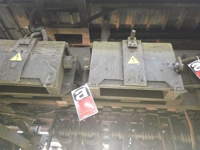 Una pieza de un tren de Metro con amianto