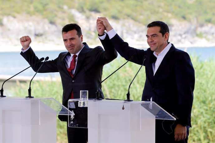 Alexis Tsipras y Zoran Zaev