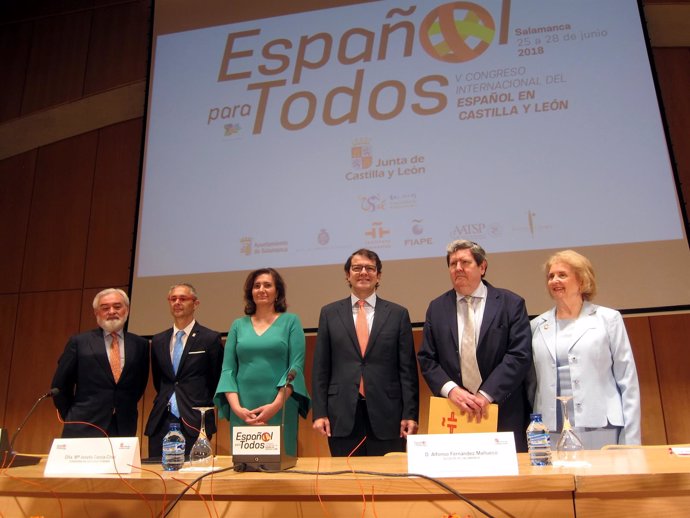 Mesa inaugural del V Congreso del Español en Salamanca  25/6/2018
