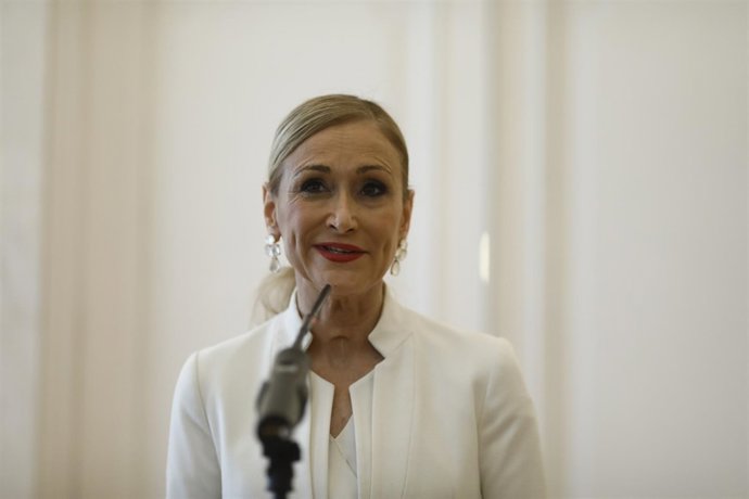 Rueda de prensa de Cristina Cifuentes en la que ha anunciado su dimisión