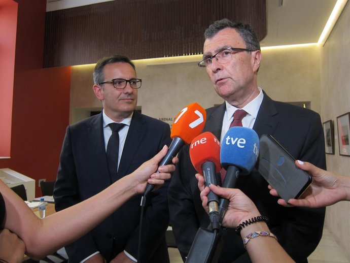 Delegado, Diego Conesa, y alcalde de Murcia, Ballesta                         