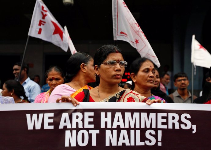 Manifestación de dalits en Bombay