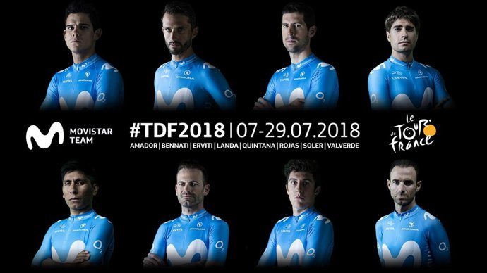 Equipo del Movistar para el Tour de Francia