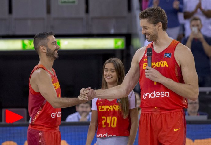 Navarro y Pau Gasol con la selección española