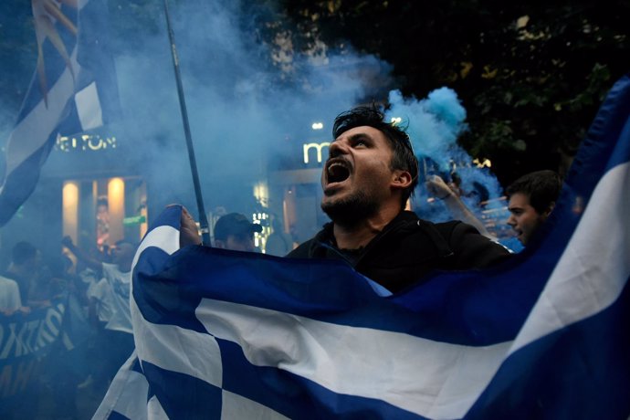 Manifestación nacionalista griega en Tesalónica