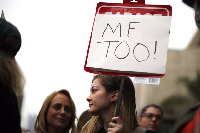 Mujeres en una protesta del movimiento #MeToo