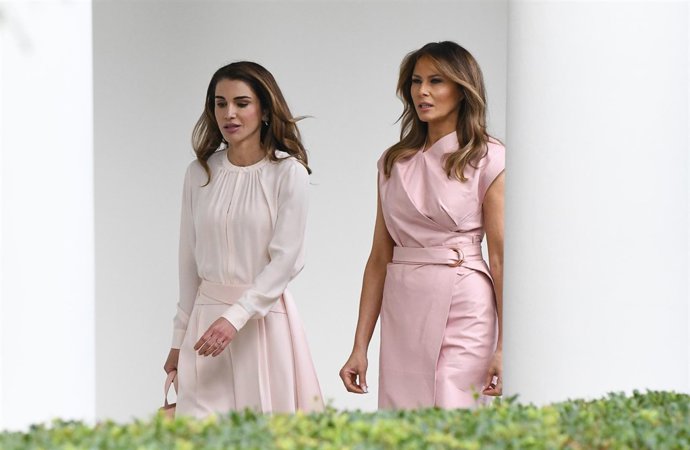 Rania de Jordania y Melania Trump
