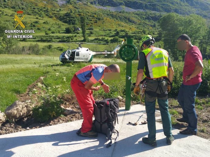 Rescate del montañero enriscado 26-6-2018