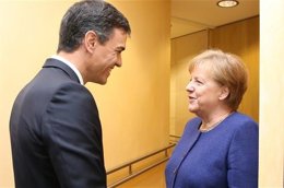 Pedro Sánchez i Angela Merkel