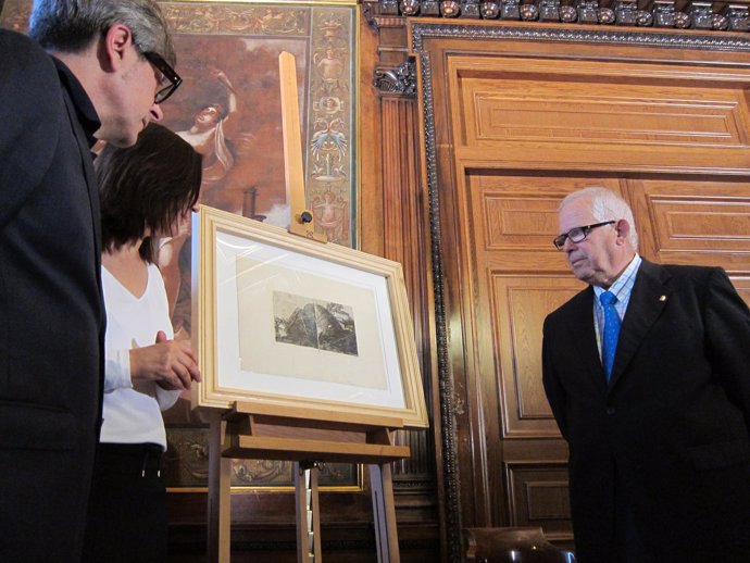 La Diputación de Zaragoza ha presentado hoy un nuevo grabado inédito de Goya