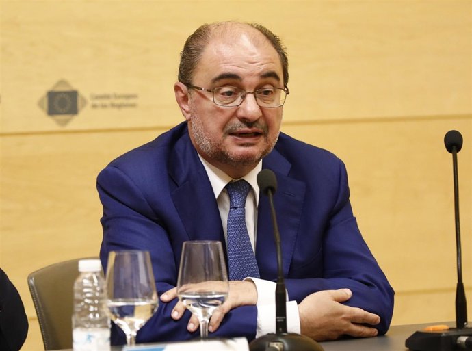 Javier Lambán en Logroño en la Jornada sobre Europa y el cambio demográfico