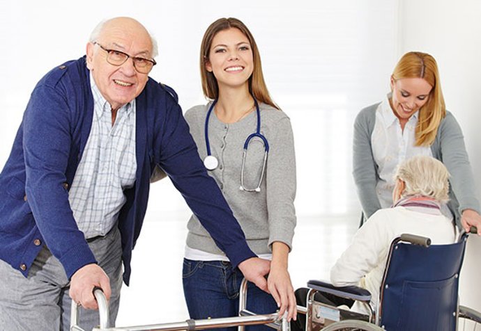 Nursing service for senior couple at home