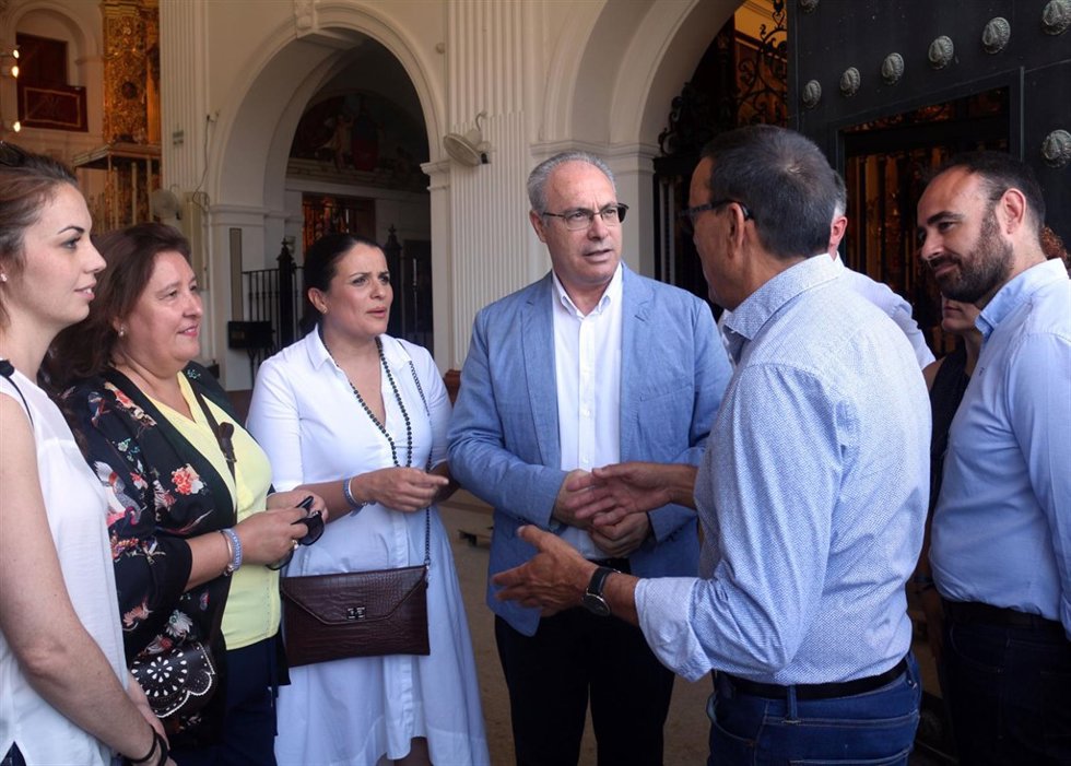 Pablo Durán, en Almonte con motivo de la Saca de las Yeguas.