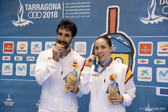 Pablo Abián y Beatriz Corrales en los Juegos Mediterráneos 2018