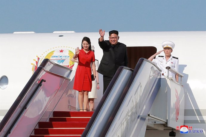 Kim Jong Un durante una visita a Pekín