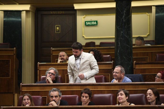  Gabriel Rufián, diputat d'ERC, intervé en la sessió de control al Govern