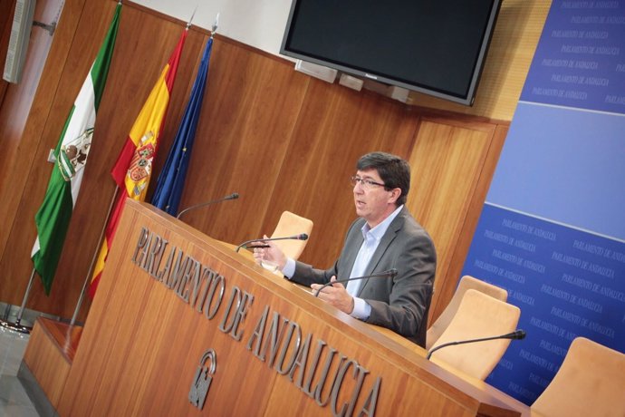 El presidente y portavoz de Ciudadanos Andalucía, Juan Marín