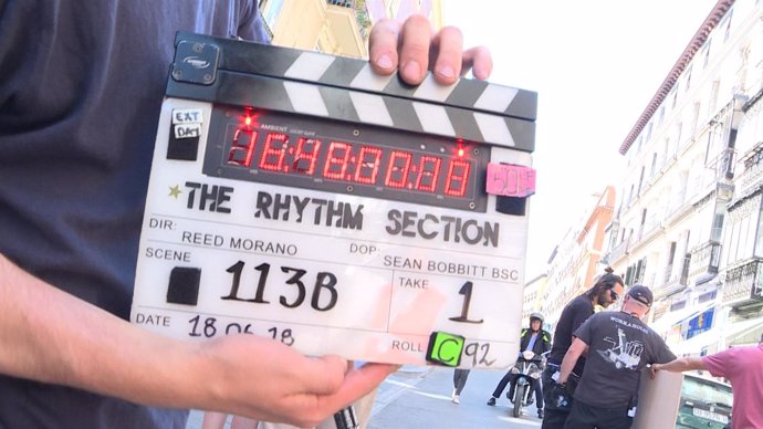 El rodaje de la película 'The Rhythm Section' en Madrid.