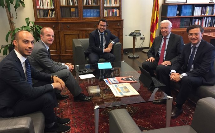 La reunió del pte.de Cecot Antoni Abad i el vicepte.Del Govern Pere Aragonès
