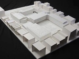 Maqueta de l'ampliació de l'Col·legi Salesià de Sant Domènec Calvo, a Badalona