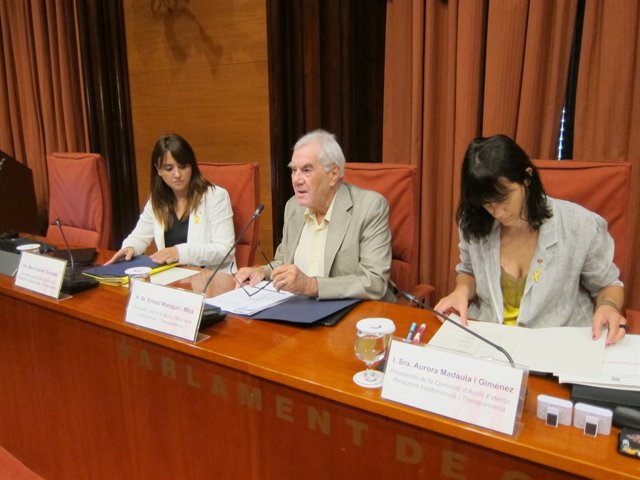 Mercè Salvat, El Conseller D'Acció Exterior Ernest Maragall i Aurora Madaula
