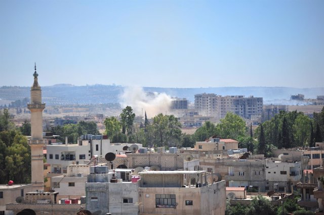 Ataques en la parte sureste de Deraa, Siria