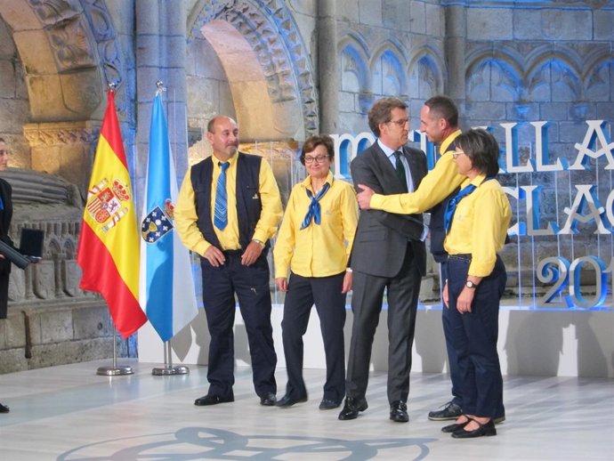 Feijóo entrega las Medallas Castelao 2018 a carteros rurales