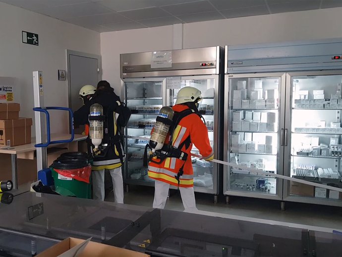 Simulacro de emergencia y evacuación en el Hospital Infanta Margarita