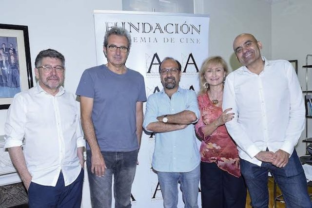 Ricardo Steinberg, Mariano Barroso, Asghar Farhadi, Ana Amigo y Rafa Portela. Fo