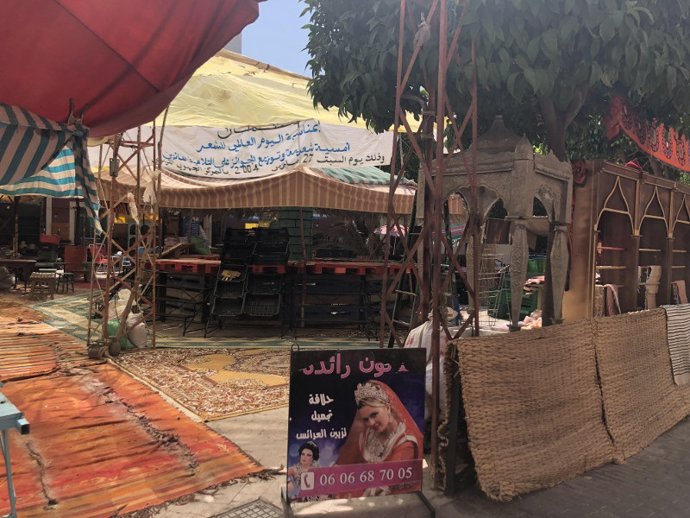 El equipo ha recreado en un zoco árabe en la plaza Campoamor