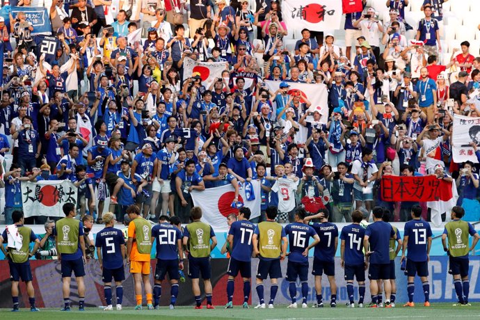 Japón celebra su pase a octavos en el Mundial