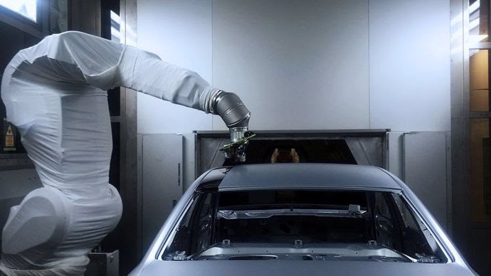 Imagen del nuevo robot de pintura de Audi