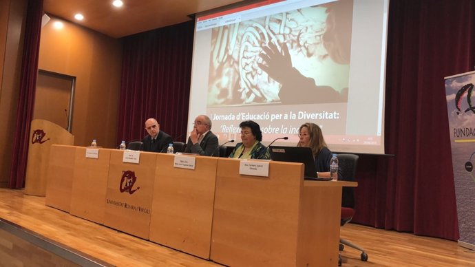 El conseller Josep Bargalló en una conferència a la URV