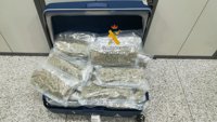 Detenida una pasajera en el aeropuerto de Málaga con 10 kilos de marihuana en su equipaje
