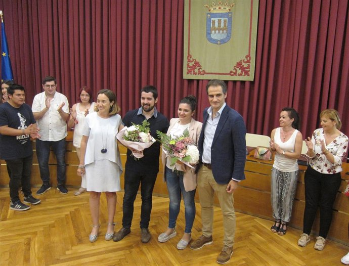 Gamarra y Sainz, con los nuevos Vendimiadores                           