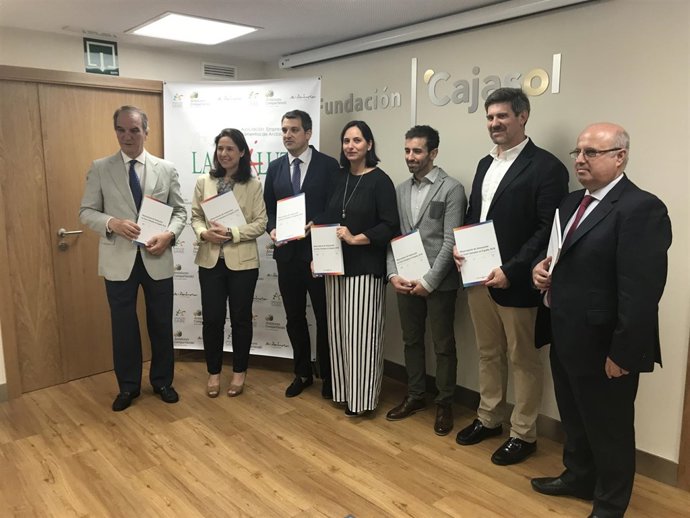 Ponentes del acto de presentación en la Fundación Cajasol del Observatorio de
