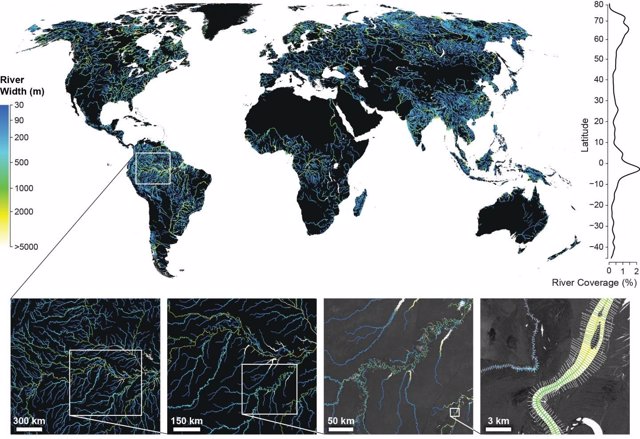Nuevo mapa global de ríos