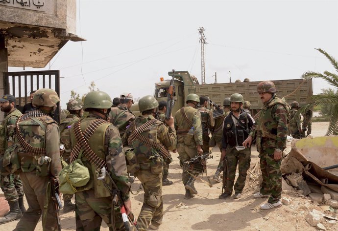 Soldados sirios en una imagen de archivo